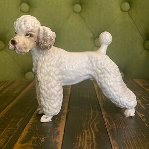 Vintage Lefton Poodle Dog Figurine H 6659 Ceramic Hand Painted 6"